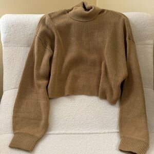 Cozy Tan Turtleneck Sweater